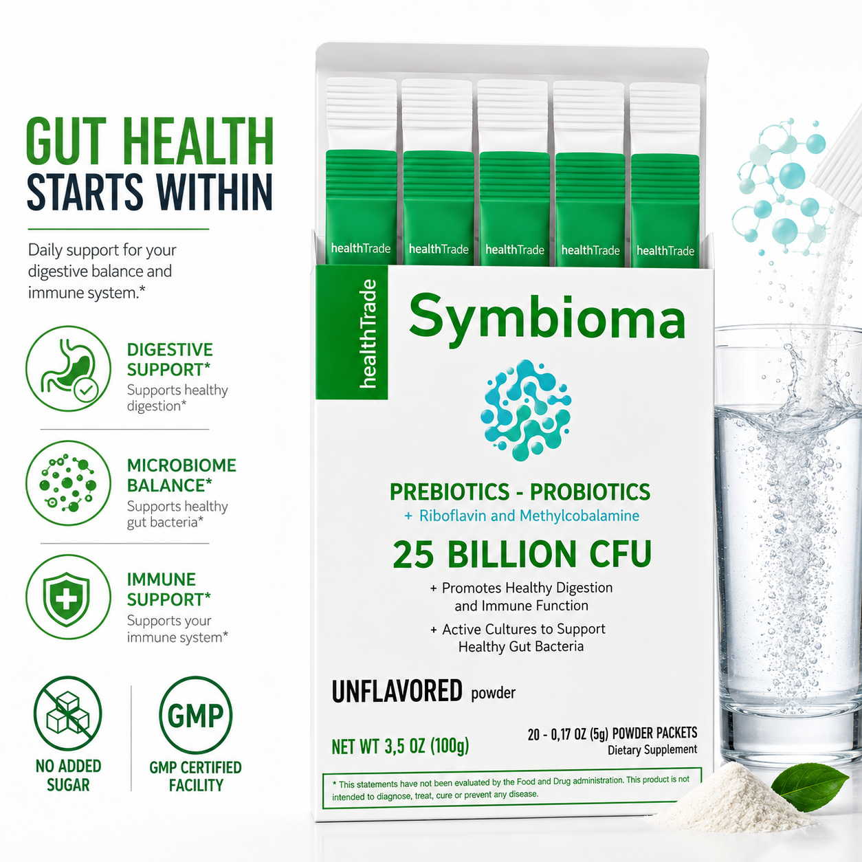 SYMBIOMA - PREBIOTICS + PROBIOTICS