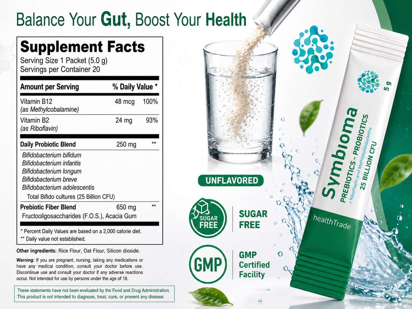 SYMBIOMA - PREBIOTICS + PROBIOTICS